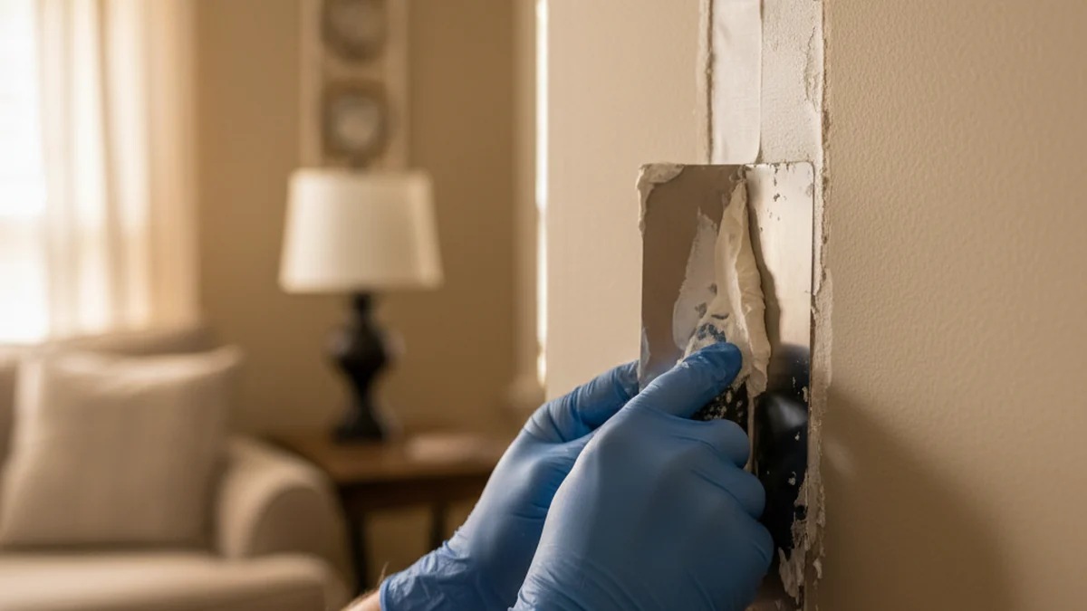 Drywall crack seam repair re-taping Albany Georgia Dougherty County joint compound feathering residential